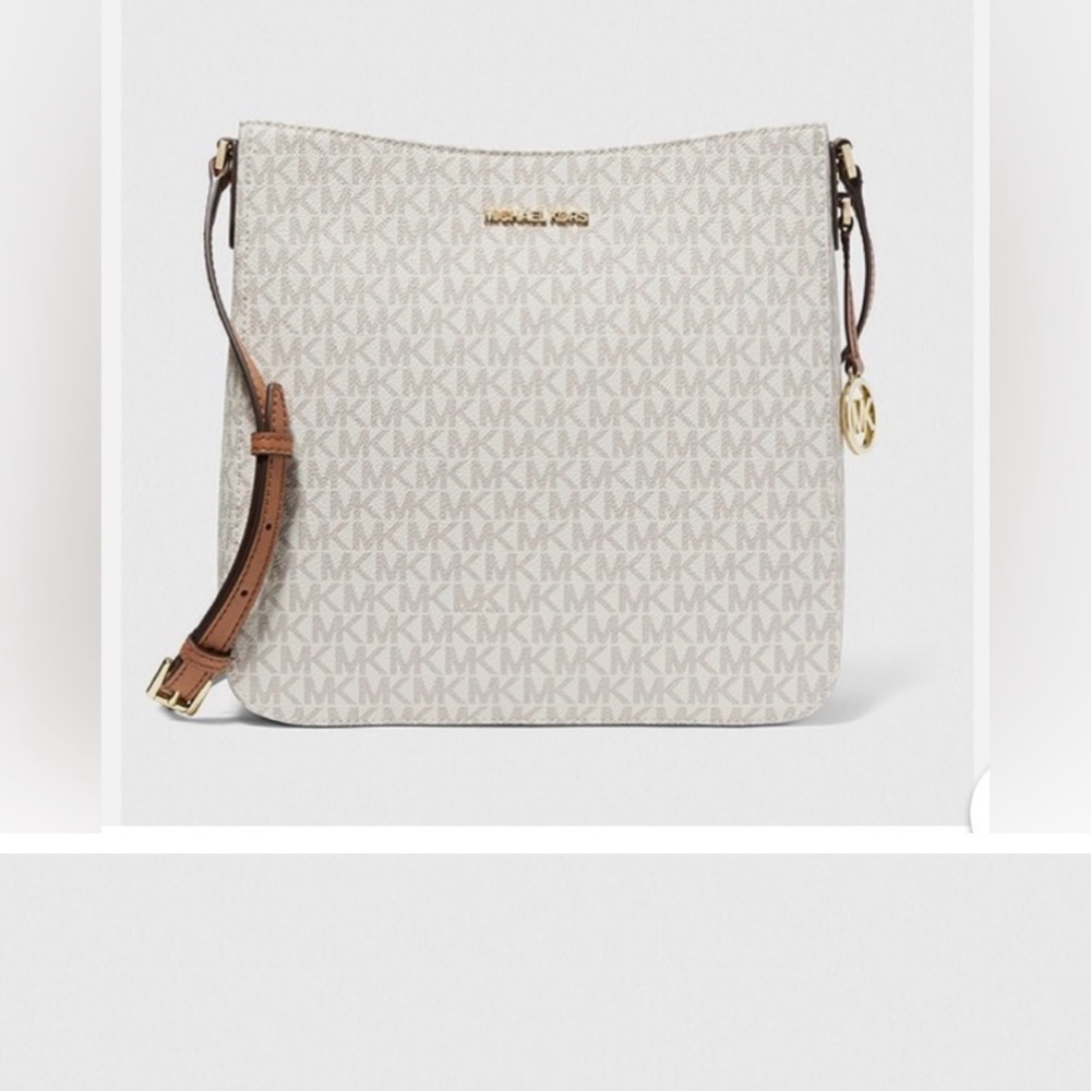 Michael Kors Cream Crossbody Bag with Adjustable Strap